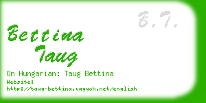 bettina taug business card